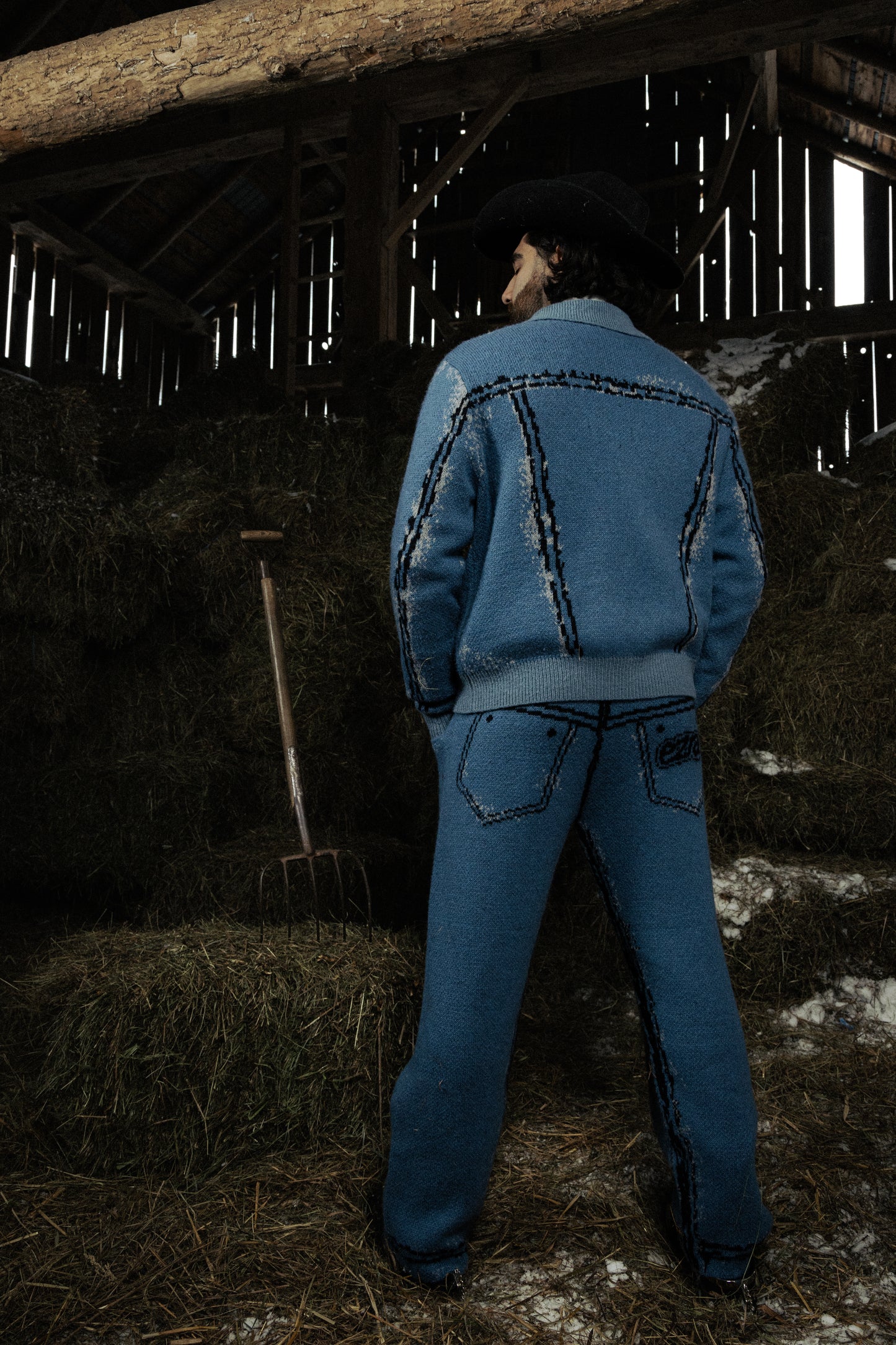 Ezra Pharaoh Mohair “Denim” Pants