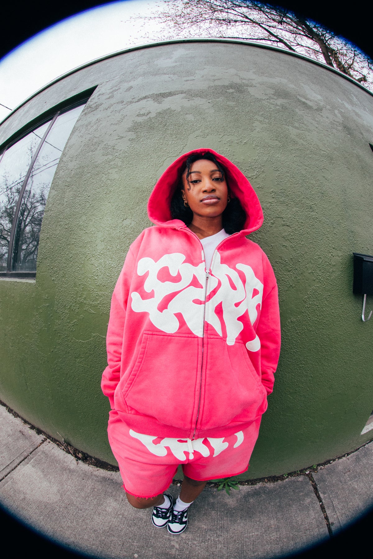Strawberry Script Zip Up Hoodie