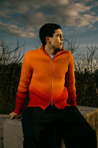 Sunset Knit Zip-Up