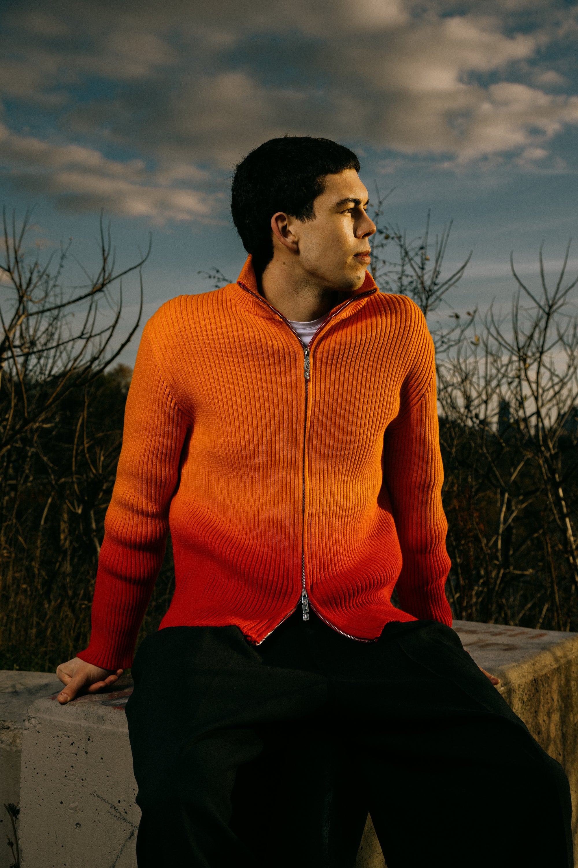 Sunset Knit Zip-Up