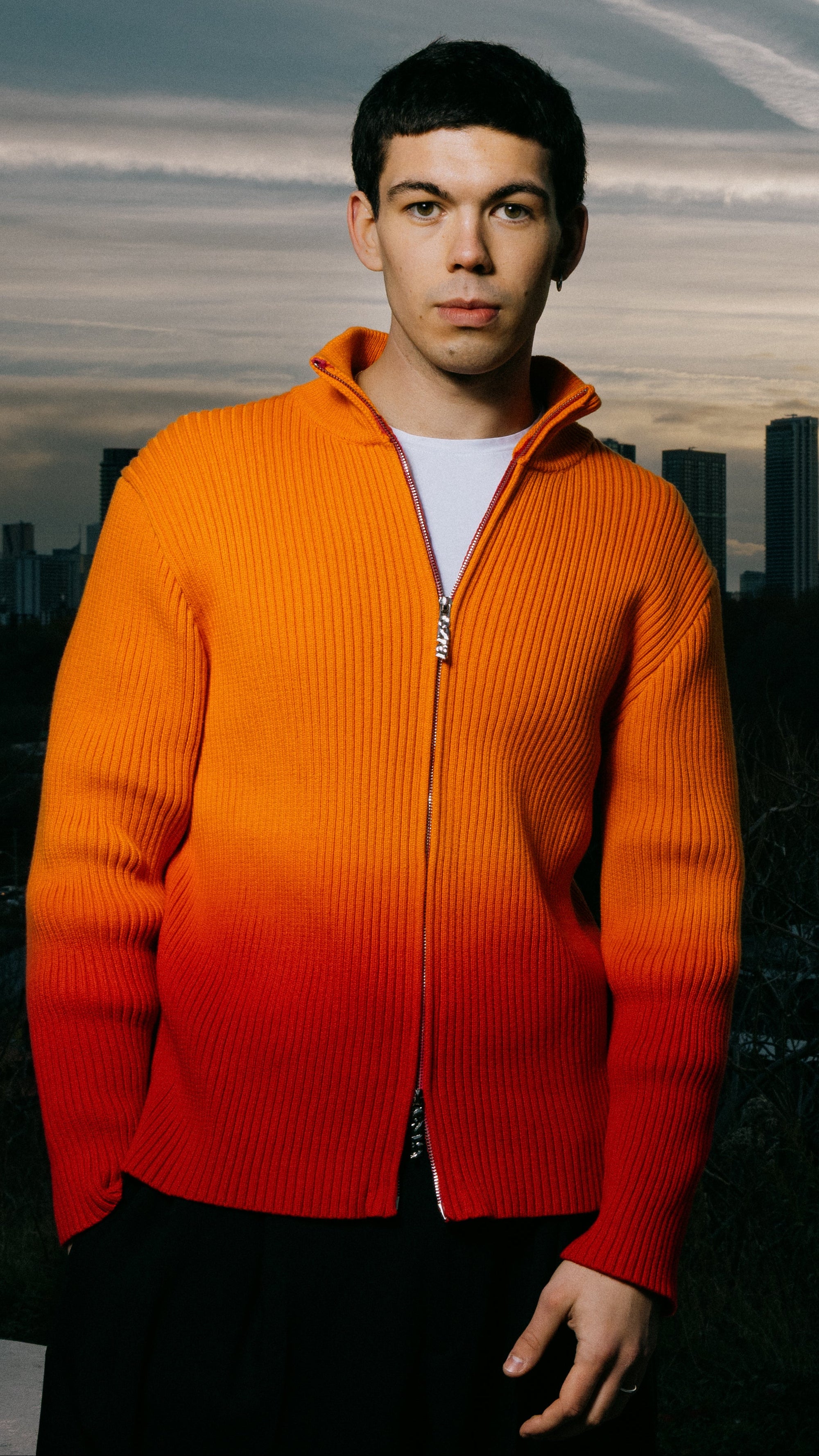 Sunset Knit Zip-Up