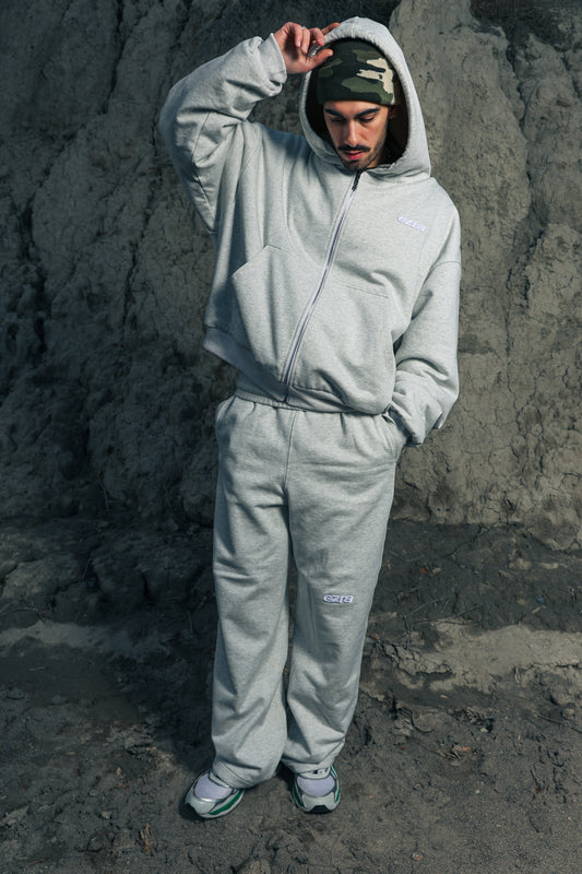 Snow Grey Sherpa Hoodie