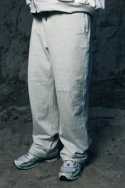 Snow Grey Double Layer Sweatpants